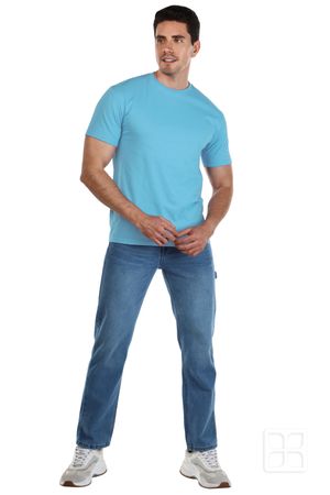 Playera Cuello Redondo Manga Corta para Hombre Color Aqua