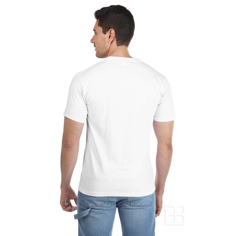 Playera blanca cuello online redondo