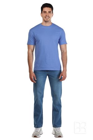 Playera Cuello Redondo Manga Corta para Hombre Color Celeste