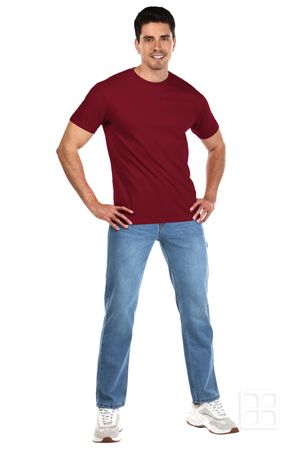 Playera Cuello Redondo Manga Corta para Hombre Color Cherry