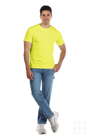 Playera Cuello Redondo Manga Corta para Hombre Color Flavina