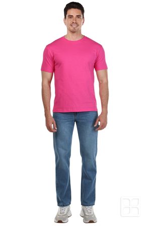 Playera Cuello Redondo Manga Corta para Hombre Color Heliconia