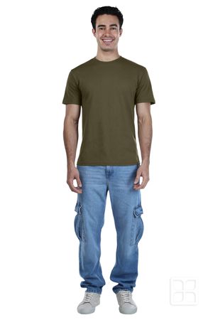 Playera Cuello Redondo Manga Corta para Hombre Color  Militar