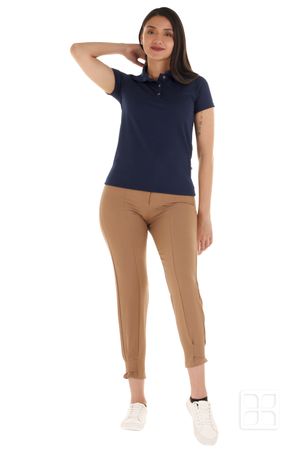 Playera Tipo Polo Premium 100% Poliéster Para Mujer Color Marino