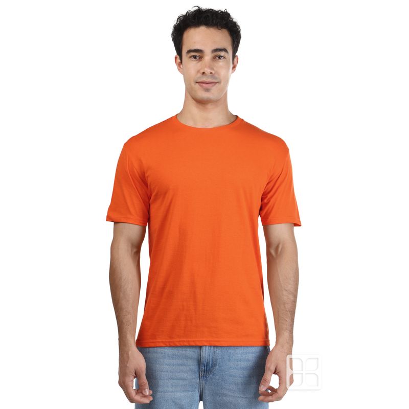 Playera Cuello Redondo Manga Corta Para Niños Naranja