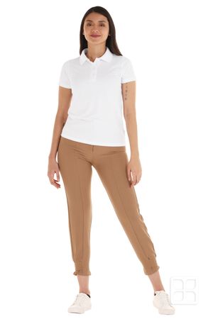 Playera Tipo Polo Premium 100% Poliéster Para Mujer Color Blanco