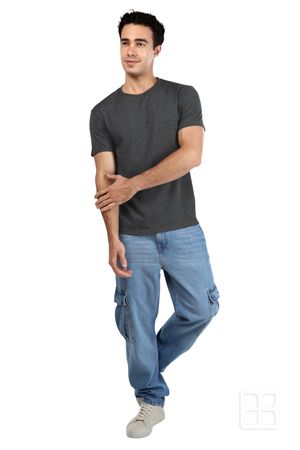 Playera Cuello Redondo Manga Corta para Hombre Color Oxford
