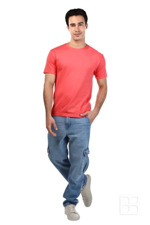 Playera Cuello Redondo Manga Corta para Hombre Color Rosa Neón