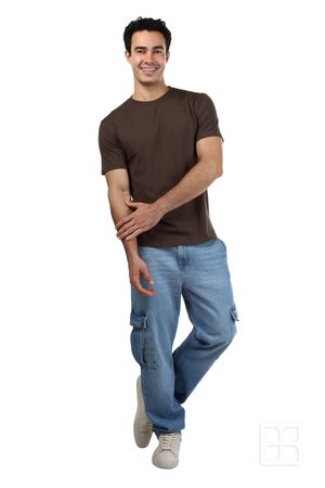 Playera Cuello Redondo Manga Corta para Hombre Color Tabaco