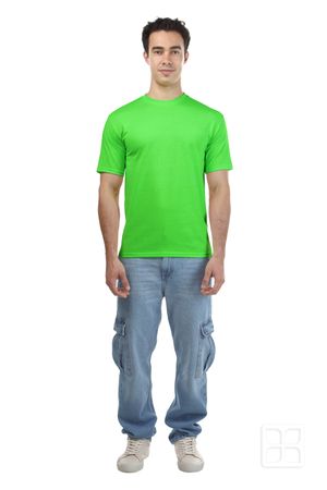 Playera Cuello Redondo Manga Corta para Hombre Color Verde Neón