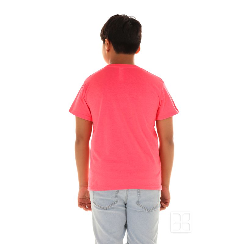 Camiseta 100% Algodón cuello redondo para Niño/Niña – Rojo – Fauca