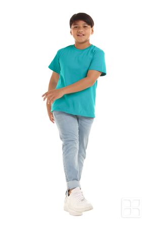 Playera Cuello Redondo Manga Corta para Niños Color Perry