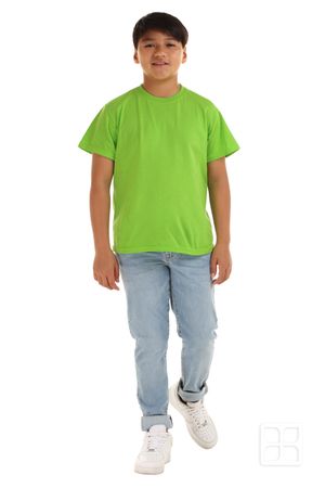 Playera Cuello Redondo Manga Corta para Niños Color Limón