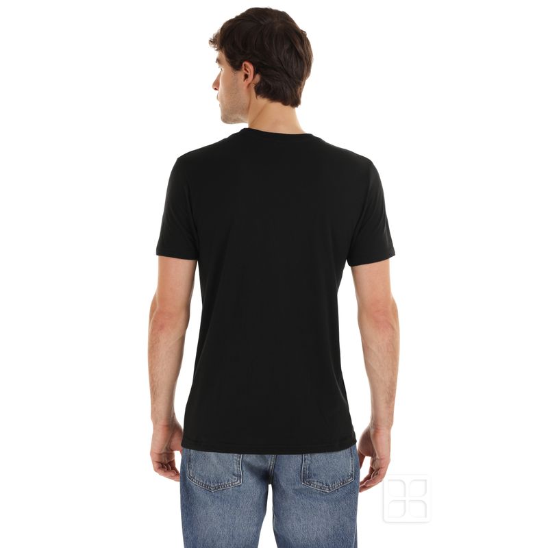 Camiseta de algodón de ajuste regular para hombre, manga corta, cuello  redondo, básica, lisa, ligera, cómoda, para verano, camiseta interior,  Negro 