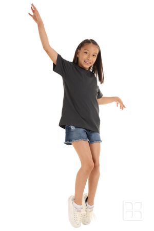 Playera Cuello Redondo Manga Corta para Niños Color Carbón