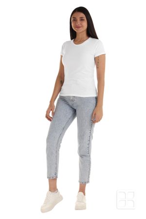 Playera Cuello Redondo Manga Corta de Alta Calidad para Mujer Color Blanco