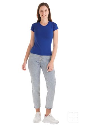 Playera Cuello Redondo Manga Corta de Alta Calidad para Mujer Color Rey
