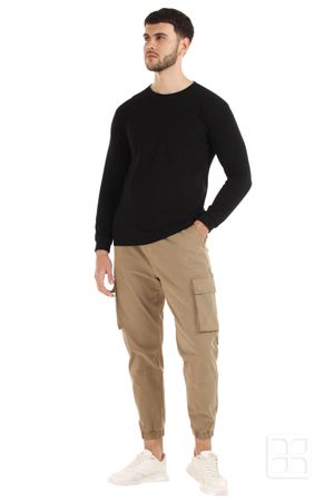 Playera Cuello Redondo Manga Larga para Hombre Color Negro
