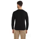 Playera negra discount manga larga hombre