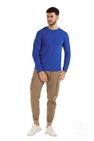 Playera Cuello Redondo Manga Larga para Hombre Color Rey