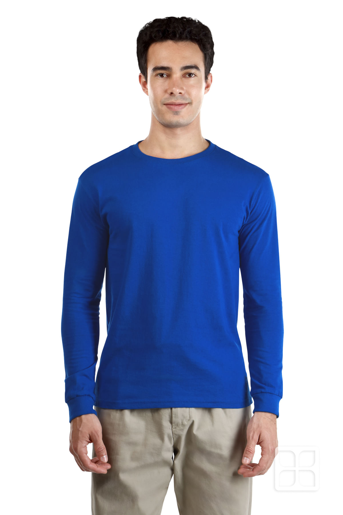 Playera Manga Camisa Azul Rey Manga Larga Camisa Color Azul Rey