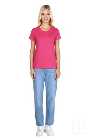 Playera Cuello Redondo Manga Corta para Mujer Color Heliconia