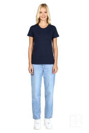 Playera Cuello Redondo Manga Corta para Mujer Color Marino