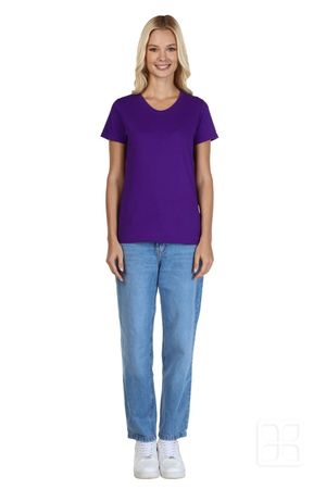 Playera Cuello Redondo Manga Corta para Mujer Color Morado