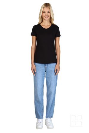 Playera Cuello Redondo Manga Corta para Mujer Color Negro