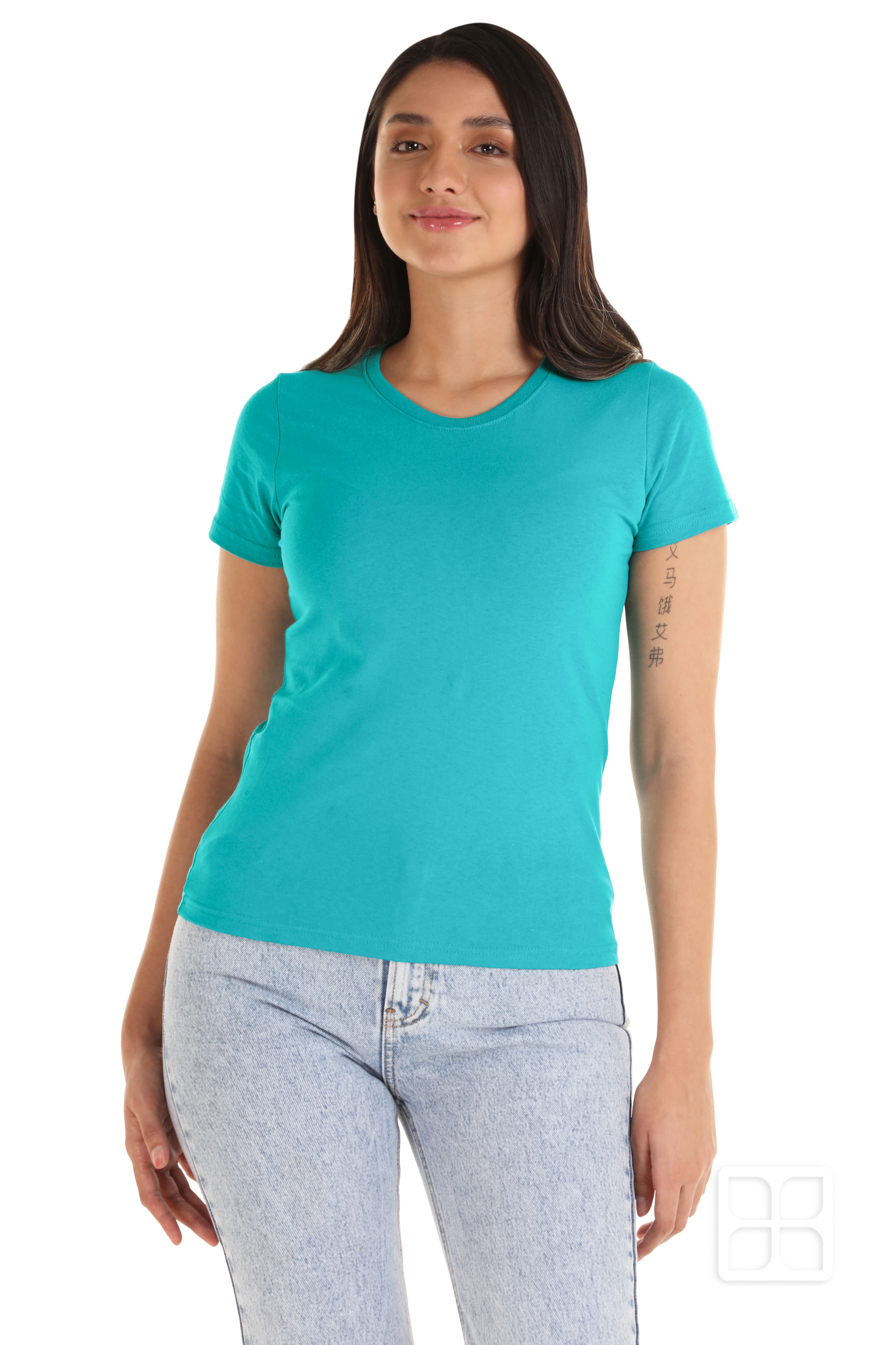 Playera Cuello Redondo Manga Corta Para Mujer Perry 