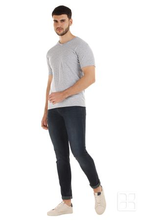 Playera Cuello V Manga Corta para Hombre Color Jaspe