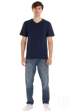 Playera Cuello V Manga Corta para Hombre Color Marino