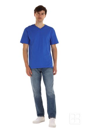 Playera Cuello V Manga Corta para Hombre Color Rey