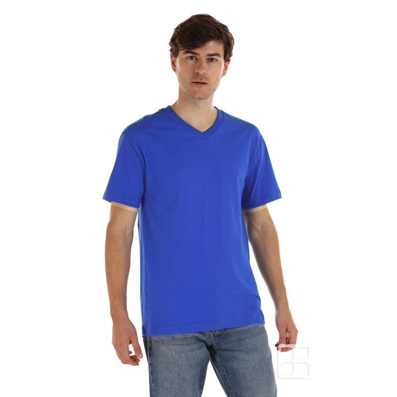 Playera azul discount marino cuello v