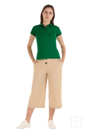 Playera Tipo Polo Premium para Mujer Color Verde Bandera