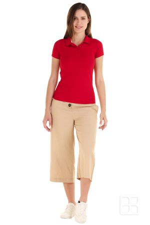 Playera Tipo Polo Premium para Mujer Color Rojo