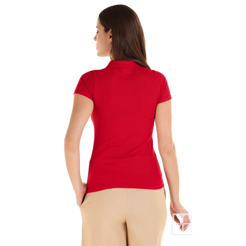 Playera Tipo Polo Premium Paraa Mujer Rojo