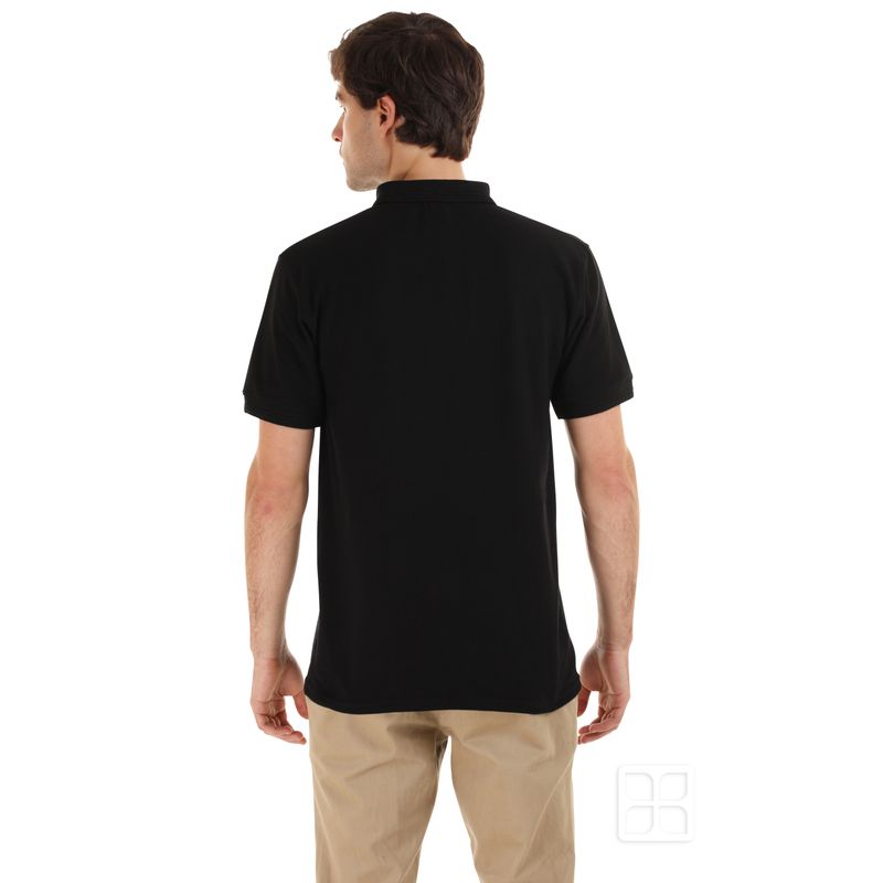 Playera negra hombre frente y online espalda