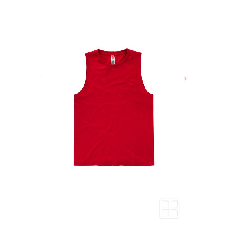 Playera sin mangas rojo sale