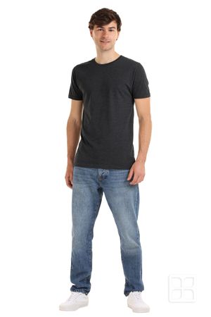 Playera Cuello Redondo Manga Corta Premium para Hombre Color Carbón Jaspe