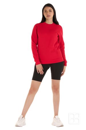 Sudadera Premium Unisex Cuello Redondo Color Rojo
