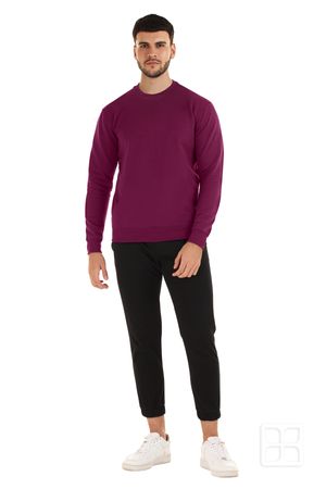 Sudadera Premium Unisex Cuello Redondo Color Vino