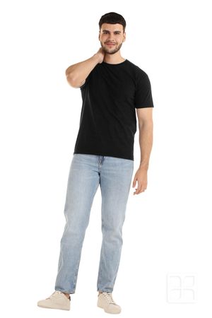 Playera 100% Algodón Peinado Cuello Redondo Manga Corta Premium para Hombre Color Negro