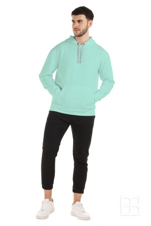 Sudadera Premium Unisex Cuello Redondo Con Capucha y Cangurera Color Menta