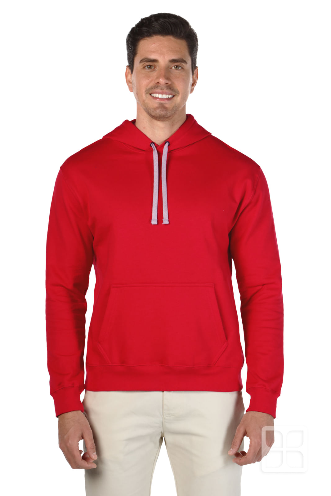 Sudadera Recortada Con Cuello Redondo Universitario, Color Rojo