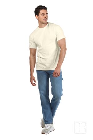 Playera Cuello Redondo Manga Corta para Hombre Color Hueso