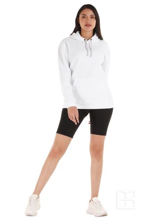 Sudadera Premium Unisex Cuello Redondo Con Capucha y Cangurera Color Blanco