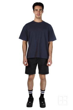 Playera Oversize Cuello Redondo Color Marino