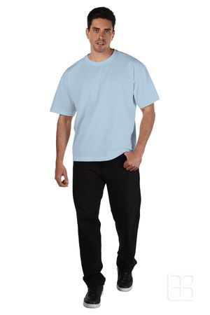 Playera Oversize Cuello Redondo Color Cielo