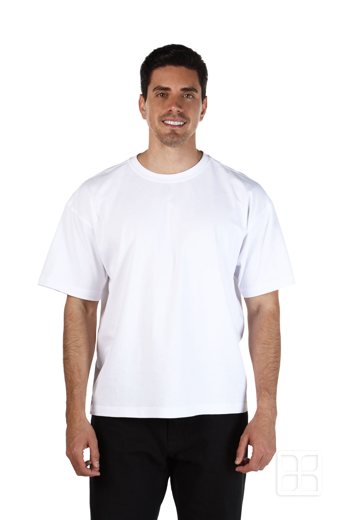 Playera Oversize Cuello Redondo Color Blanco